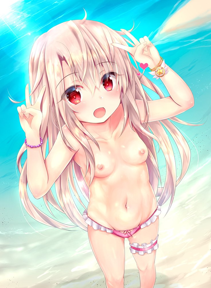 【エロ】パンツ一丁やトップレスになってる女の子の画像【二次】　その９